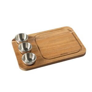 לוח הגשה וחיתוך+ 3 קערות ARCOSTEEL