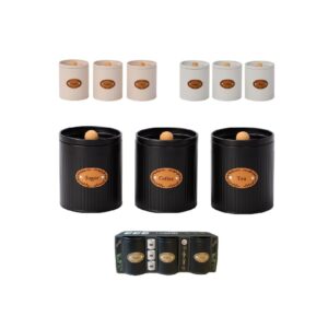 סט קפה תה וסוכר דגם פסים