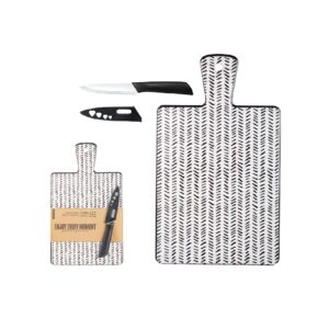 לוח חיתוך והגשה + סכין