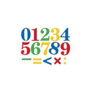 מספרים מעוצבים צבעוניים ג'מבו