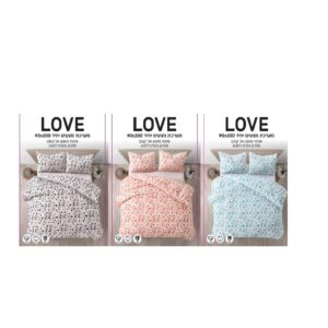 סט מצעים יחיד דגם LOVE