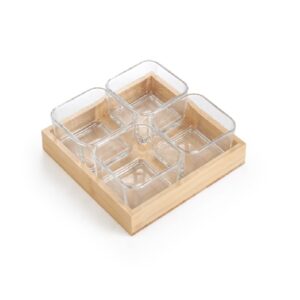 קברט זכוכית מרובע להגשה