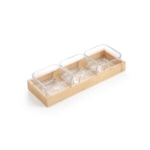 קברט זכוכית מלבני להגשה