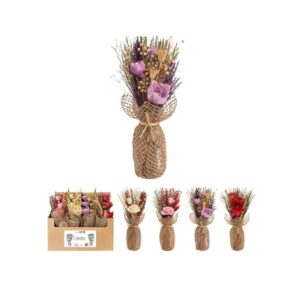 זר פרחים צבעוני בכלי זכוכית