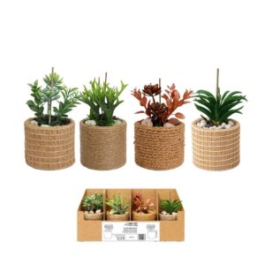 עציץ דקורטיבי בכלי חבל