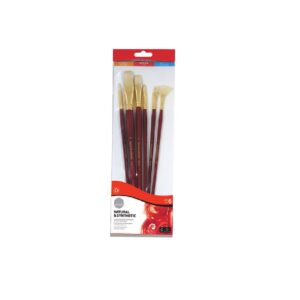 סט 6 מכחולים NATURAL SYNTHETIC BRISTLE
