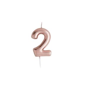 נר ספרה 2 גולד רוז