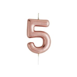 נר ספרה 5 גולד רוז