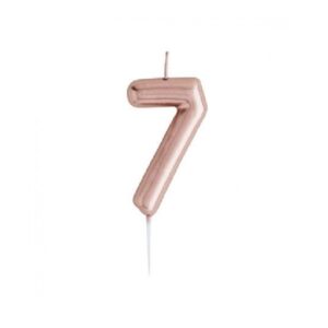 נר ספרה 7 גולד רוז
