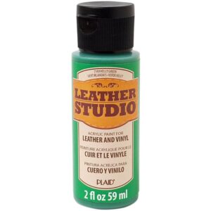 צבע לויניל ועור 59 מ"ל ירוק LEATHER STUDIO