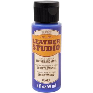 צבע לויניל ועור 59 מ"ל כחול LEATHER STUDIO