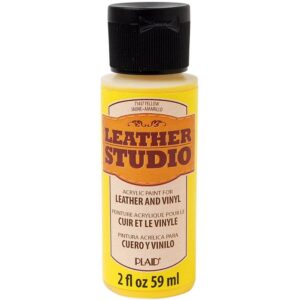 צבע לויניל ועור 59 מ"ל צהוב LEATHER STUDIO