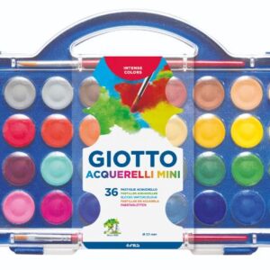 סט 36 צבעי מים GIOTTO + מכחול ראש סינטטי