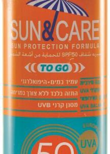 ספריי שקוף 100 מ"ל SPF50 סאן&קאר