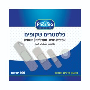 פלסטרים שקופים 100 יח' פארמה קר