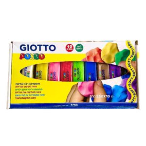 פלסטלינה 10 גוונים 250 גרם גיאוטו פונגו GIOTTO
