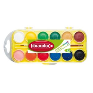 סט 12 צבעי מים + מברשת