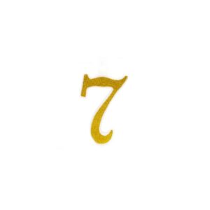 נר ענק ספרה 7 זהב נצנצים