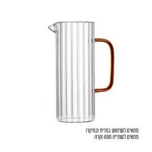 כד זכוכית פסים 1 ליטר