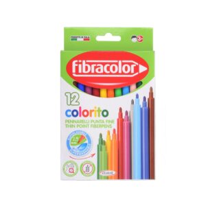 סט 12 טושים  FIBRACOLOR