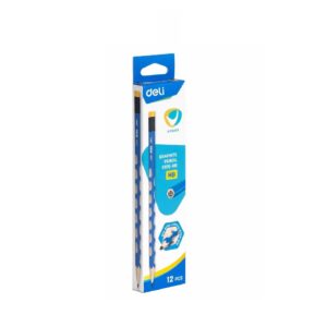 סט 12 עפרונות גריפ עם מחק Deli