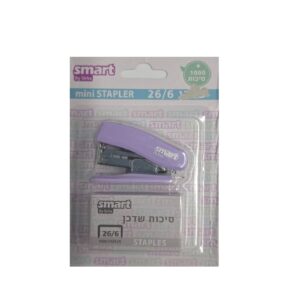 שדכן מיני 6*26 + סיכות סגול פסטל SMART