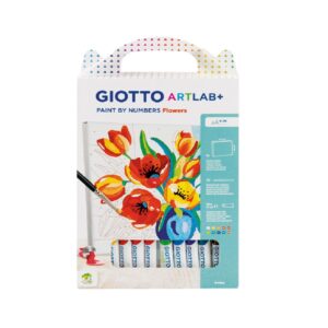 צביעה לפי מספרים דגם פרחיםGIOTTO