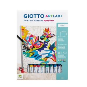 צביעה לפי מספרים ART LAB A4 פרחי לוטוס GIOTTO
